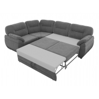 Угловой диван Бруклин (велюр серый) - Изображение 1